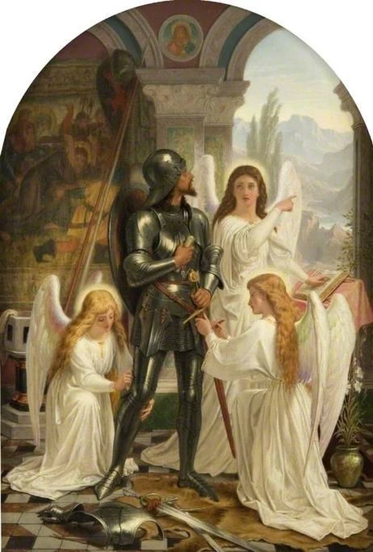 Armare Christian per la lotta, da 'Il pellegrinaggio del pellegrino' di John Bunyan) - Glasgow Museum